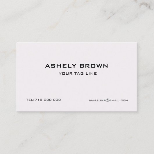 Carte de visite minimaliste gravé (Devant)