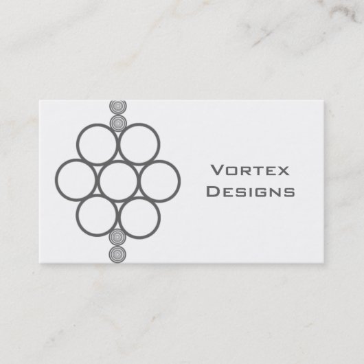 Carte de visite minimaliste, gris (Devant)