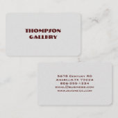 Carte de visite minimaliste gris (Devant / Derrière)