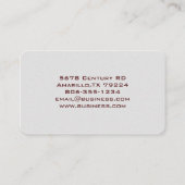 Carte de visite minimaliste gris (Dos)