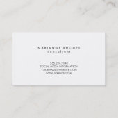 Carte De Visite Minimaliste gris moderne (Dos)