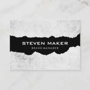 Carte De Visite Minimaliste Grunge Gris