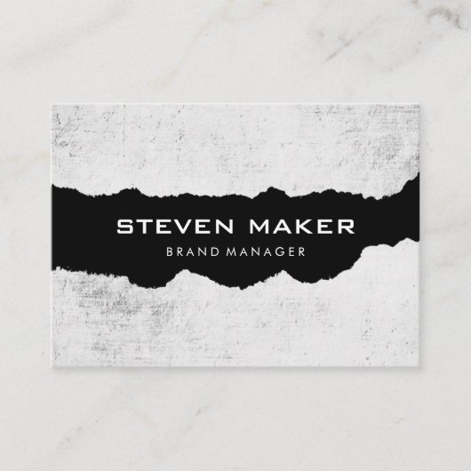 Carte De Visite Minimaliste Grunge Gris (Devant)