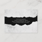 Carte De Visite Minimaliste Grunge Gris (Dos)