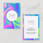 Carte de visite minimaliste holographique (Devant / Derrière)