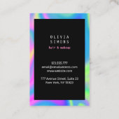 Carte de visite minimaliste holographique (Dos)