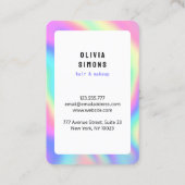 Carte de visite minimaliste holographique (Dos)