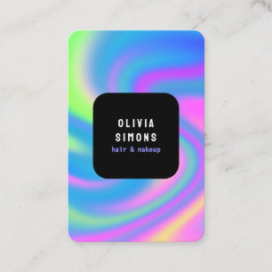 Carte de visite minimaliste holographique