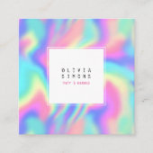 Carte de visite minimaliste holographique (Devant)