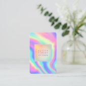 Carte de visite minimaliste holographique (Debout devant)