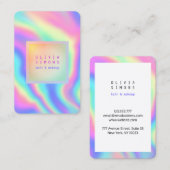 Carte de visite minimaliste holographique (Devant / Derrière)