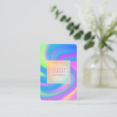 Carte de visite minimaliste holographique (Debout devant)