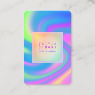 Carte de visite minimaliste holographique