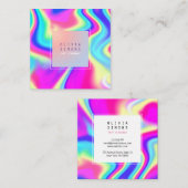Carte de visite minimaliste holographique (Devant / Derrière)