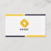 Carte De Visite Minimaliste jaune (Dos)