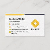 Carte De Visite Minimaliste jaune (Devant)