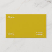 Carte de visite minimaliste jaune moutarde (Devant)