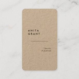 Carte De Visite Minimaliste kraft moderne