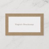 Carte de visite minimaliste Kraft & Rustique (Dos)