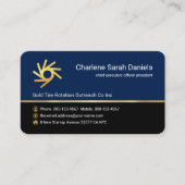 Carte De Visite Minimaliste Lignes Dorées Simples PDG Fondateur (Devant)