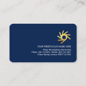 Carte De Visite Minimaliste Lignes Dorées Simples PDG Fondateur (Dos)