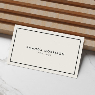 Carte De Visite Minimaliste Luxury Boutique Ivory