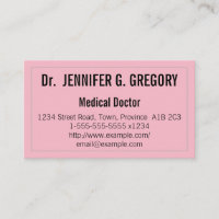 Carte de visite minimaliste Médicale