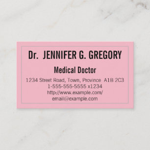 Carte de visite minimaliste Médicale