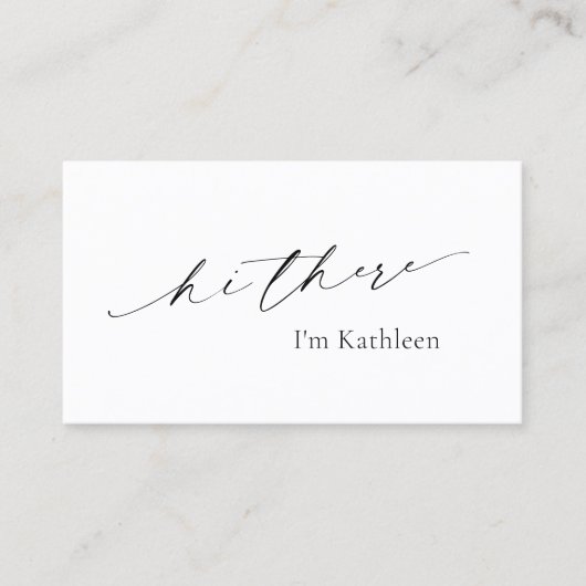 Carte De Visite Minimaliste minimaliste simple élégant moderne (Devant)