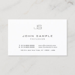 Carte De Visite Minimaliste Modèle monogramme moderne