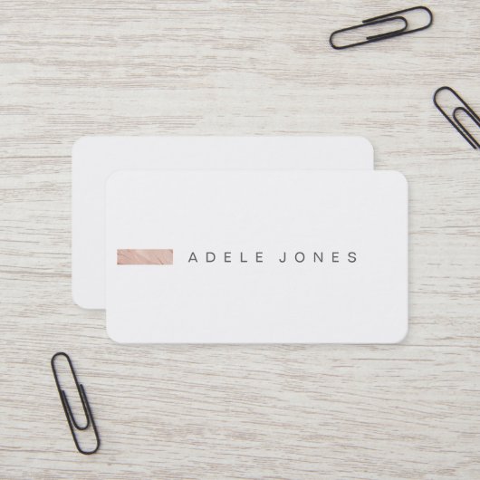 Carte de visite minimaliste moderne (Devant/Arrière en situation)