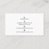 Carte De Visite Minimaliste Moderne (Dos)