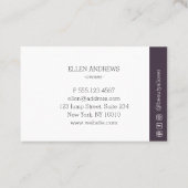 Carte de visite minimaliste moderne (Dos)