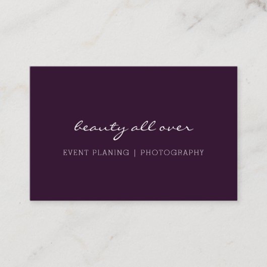 Carte de visite minimaliste moderne (Devant)