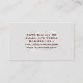 Carte de visite minimaliste moderne (Dos)