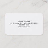 Carte de visite minimaliste moderne (Dos)