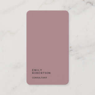 Carte De Visite Minimaliste moderne à la mode de rose poussiéreux