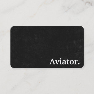 Carte De Visite Minimaliste Moderne Aviateur Professionnel Tableau