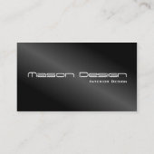 Carte de visite minimaliste moderne Black Foil (Dos)