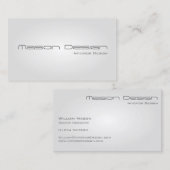 Carte de visite minimaliste moderne blanc (Devant / Derrière)