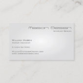 Carte de visite minimaliste moderne blanc (Dos)