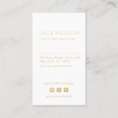 Carte de visite minimaliste moderne Boho (Dos)