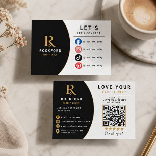 Carte De Visite Minimaliste Moderne Code QR Ombre Rose Réseaux Soc
