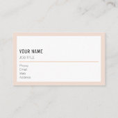 Carte de visite minimaliste moderne d'Apricot (Dos)