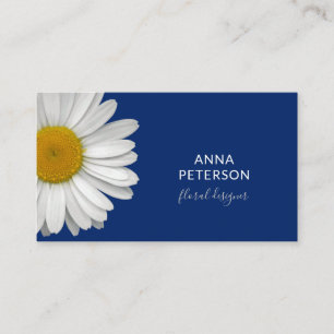 Carte De Visite Minimaliste moderne élégant Fleur de marguerite