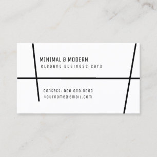 Carte De Visite minimaliste & moderne élégant minimaliste blanc