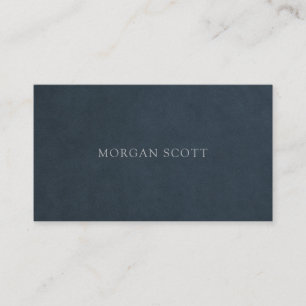 Carte De Visite Minimaliste Moderne Impression Cuir Bleu