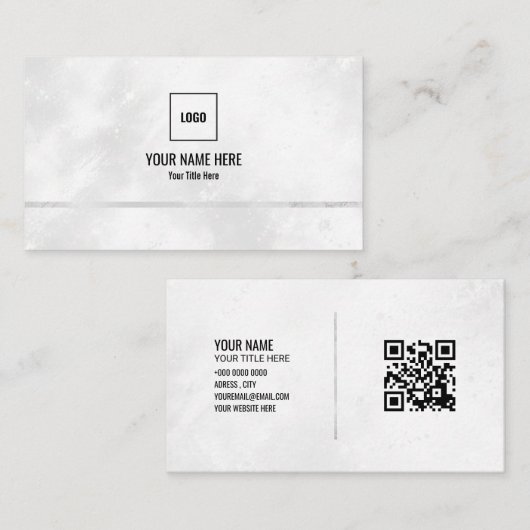 Carte De Visite Minimaliste Moderne Iridescent (Devant / Derrière)