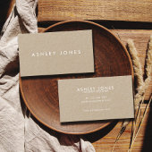 Carte de visite minimaliste moderne Kraft