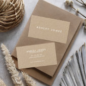 Carte de visite minimaliste moderne Kraft